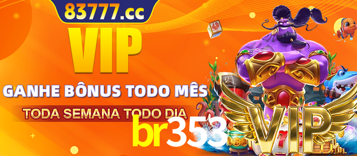 Banner promocional do br353 oferecendo 100% de recompensas adicionais contínuas para quem fizer o login diário (Daily sign-in), com um mascote de coelho.
