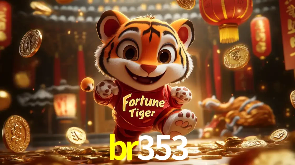O alegre personagem do Fortune Tiger correndo sobre um caminho de moedas de ouro, simbolizando os grandes prêmios e a diversão do popular jogo de slot do br353.