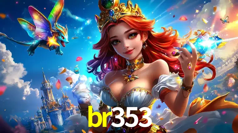 A princesa de um reino de fantasia mágico, com seu pequeno dragão, apresentando um mundo de prêmios encantados nos jogos de caça-níqueis do cassino br353.